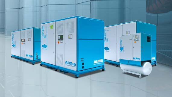 Šroubové kompresory ALMIG GEAR a GEAR XP pro větší množství stlačeného vzduchu