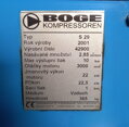 zánovní šroubový kompresor BOGE S29, rok výroby: 2001, výkon: 171 m3/hod., Max. tlak: 10,0 bar(p), motor: 22 kW/400V/50Hz