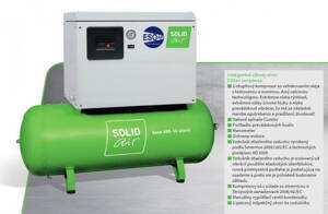 Pístový PROFI průmyslový kompresor ESOair SolidBase 670-15 bar silent, 670 l / min, 5,5 kw, vzdušník 270 litrů